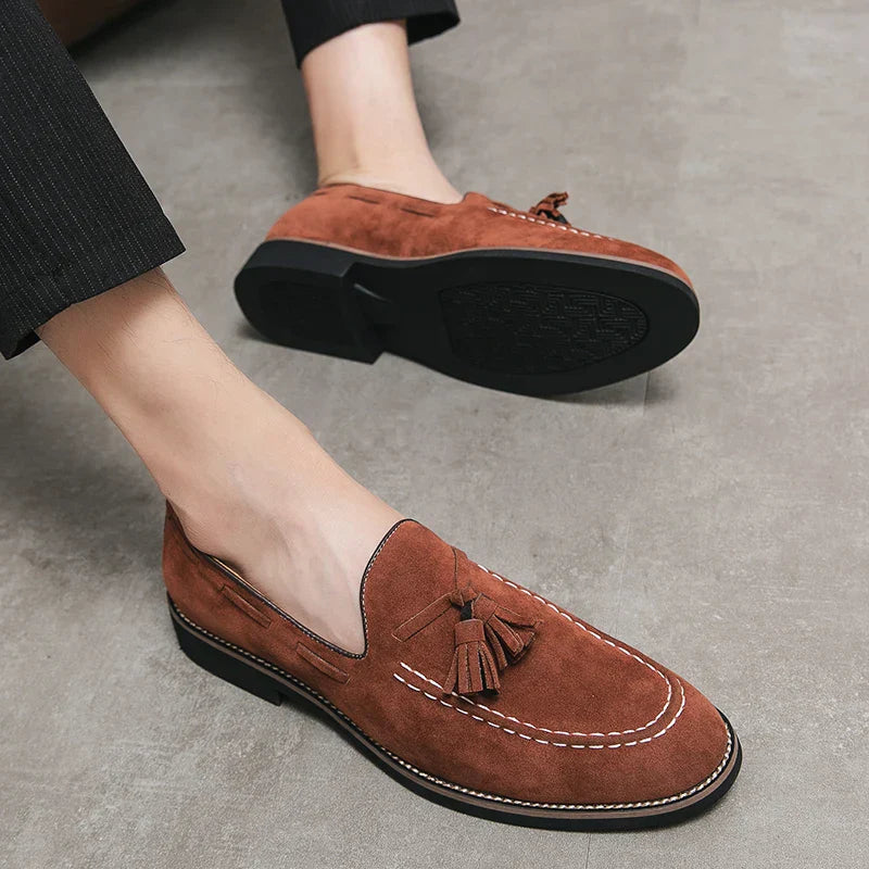 Daim Mocassins Confort Femme