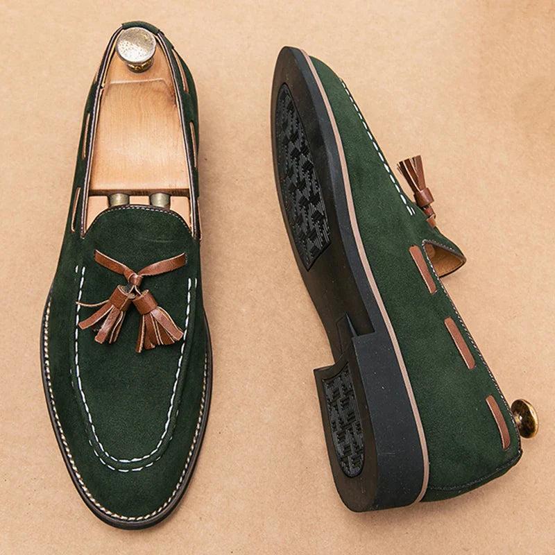 Daim Mocassins Confort Femme
