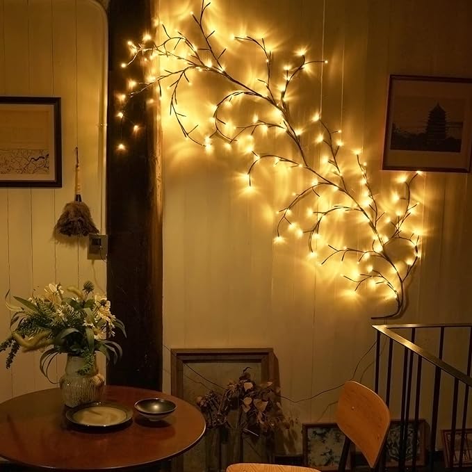 Guirlande Lumineuse LED en Forme de Sarments avec Télécommande