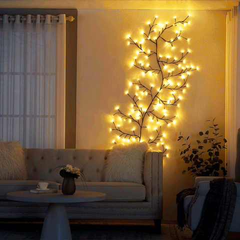 Guirlande Lumineuse LED en Forme de Sarments avec Télécommande