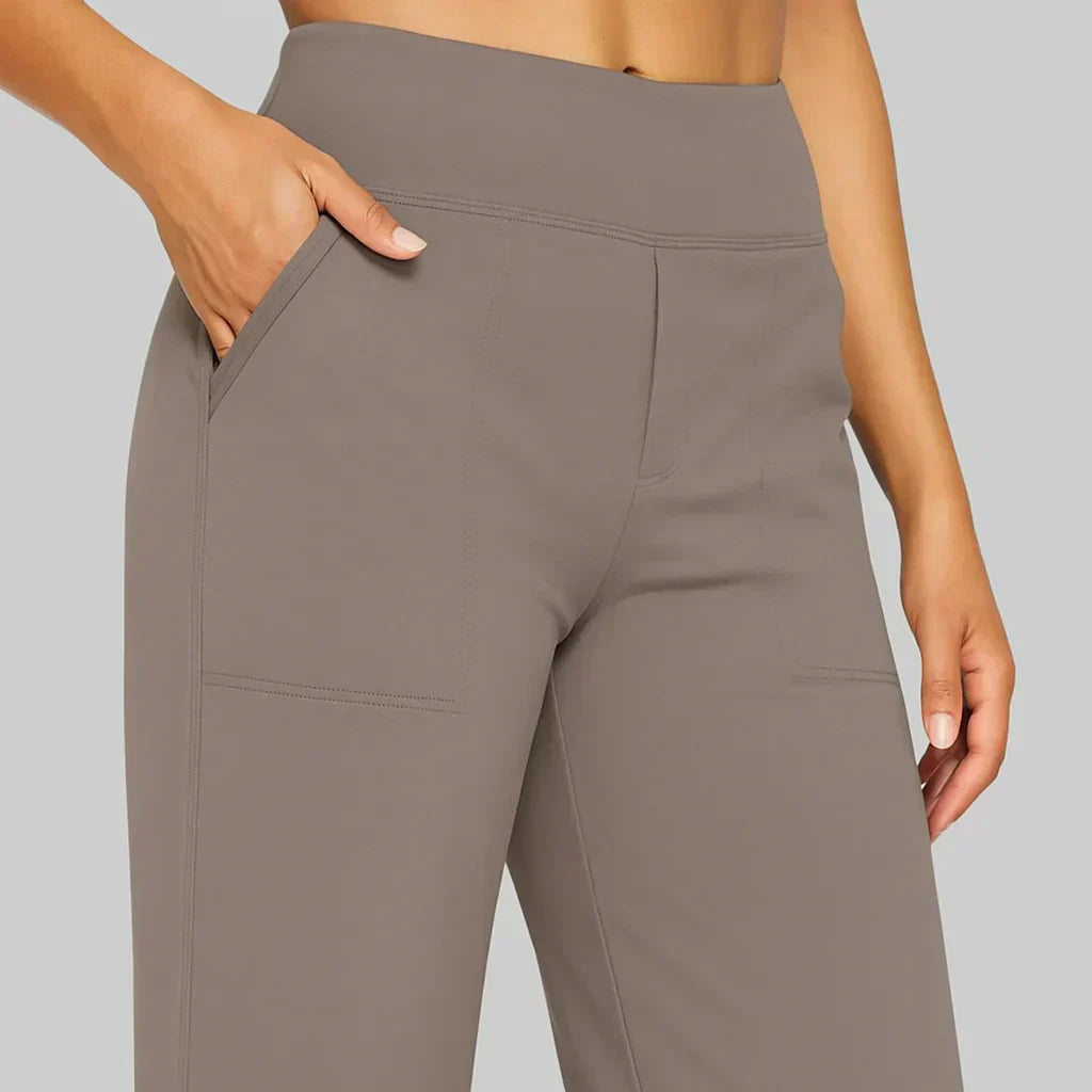 Polyester yoga trousers suitable for workouts, stretching and daily active wear