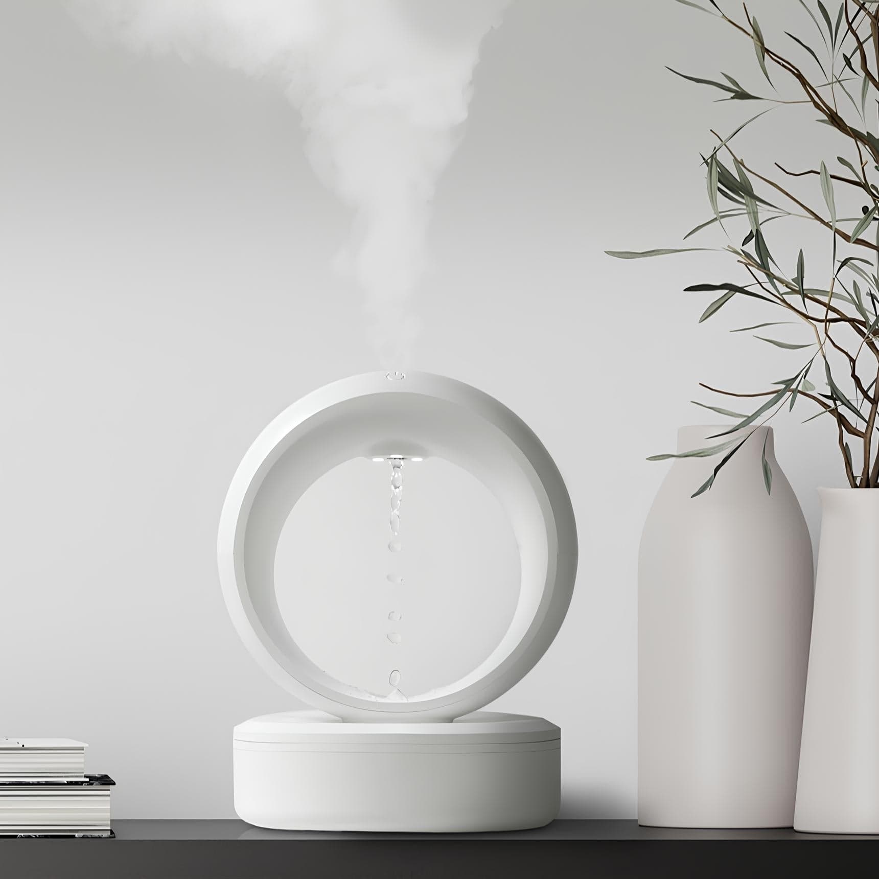 Humidificateur Ultrasonique à Goutte d’Eau en Lévitation avec Lumière LED