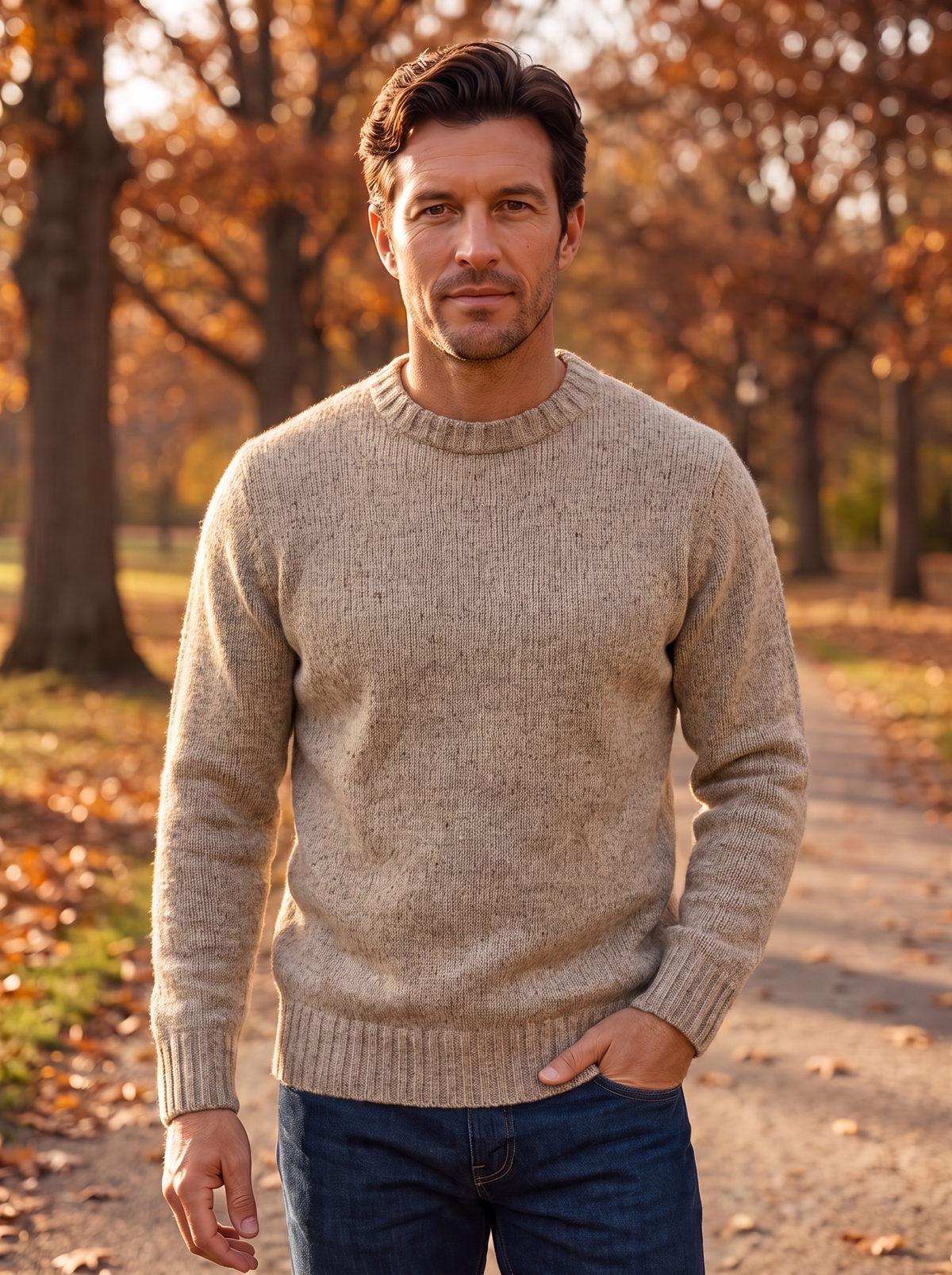 Men's casual knitted sweater
