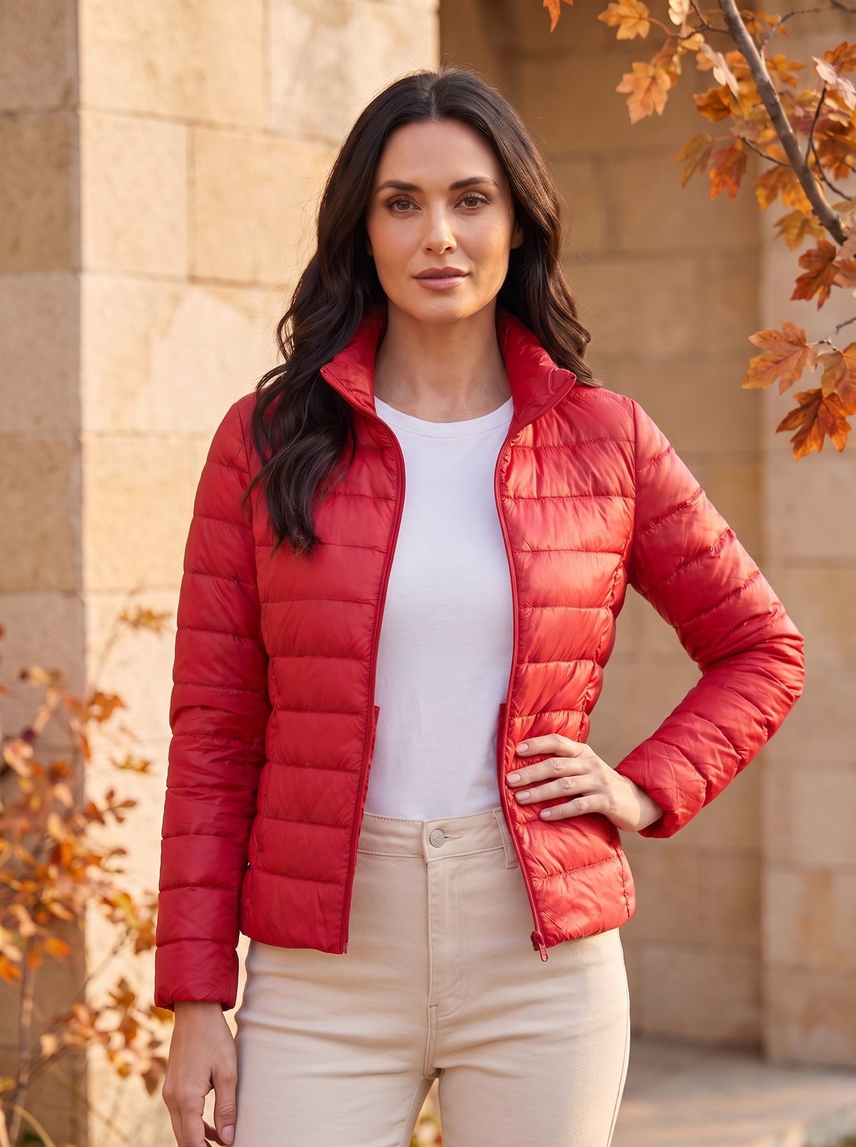 Women's quilted outerwear for fall