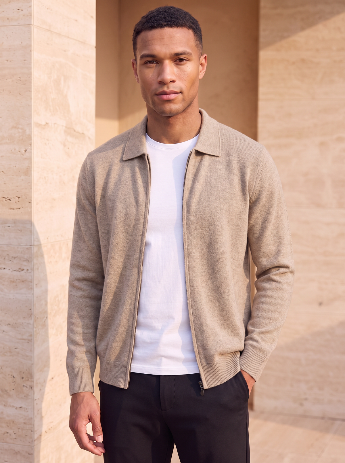 Knit jacket for men