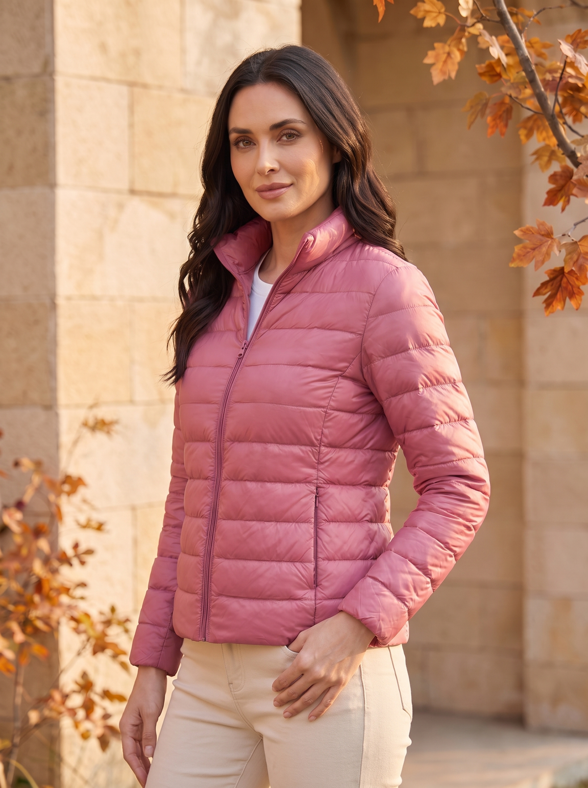 Women's quilted down jacket