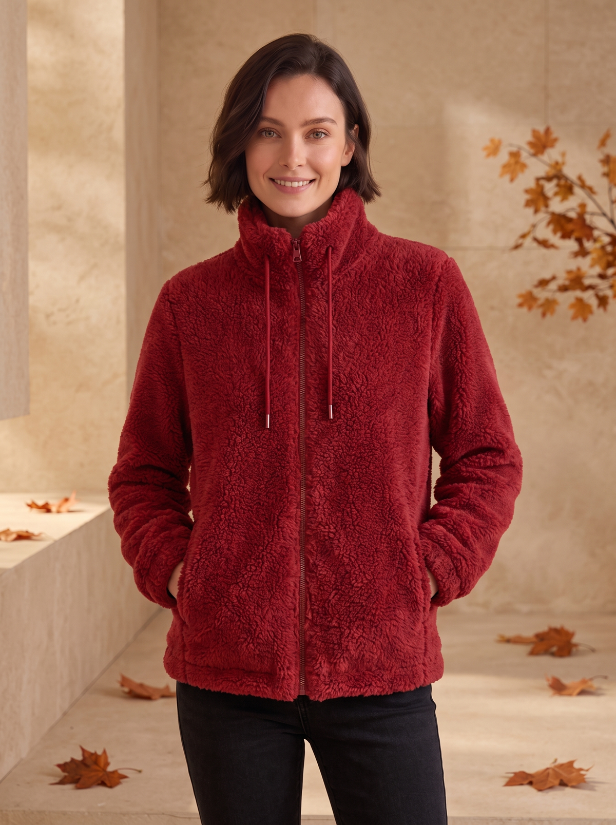 Fleece Zip Up Jacket Women