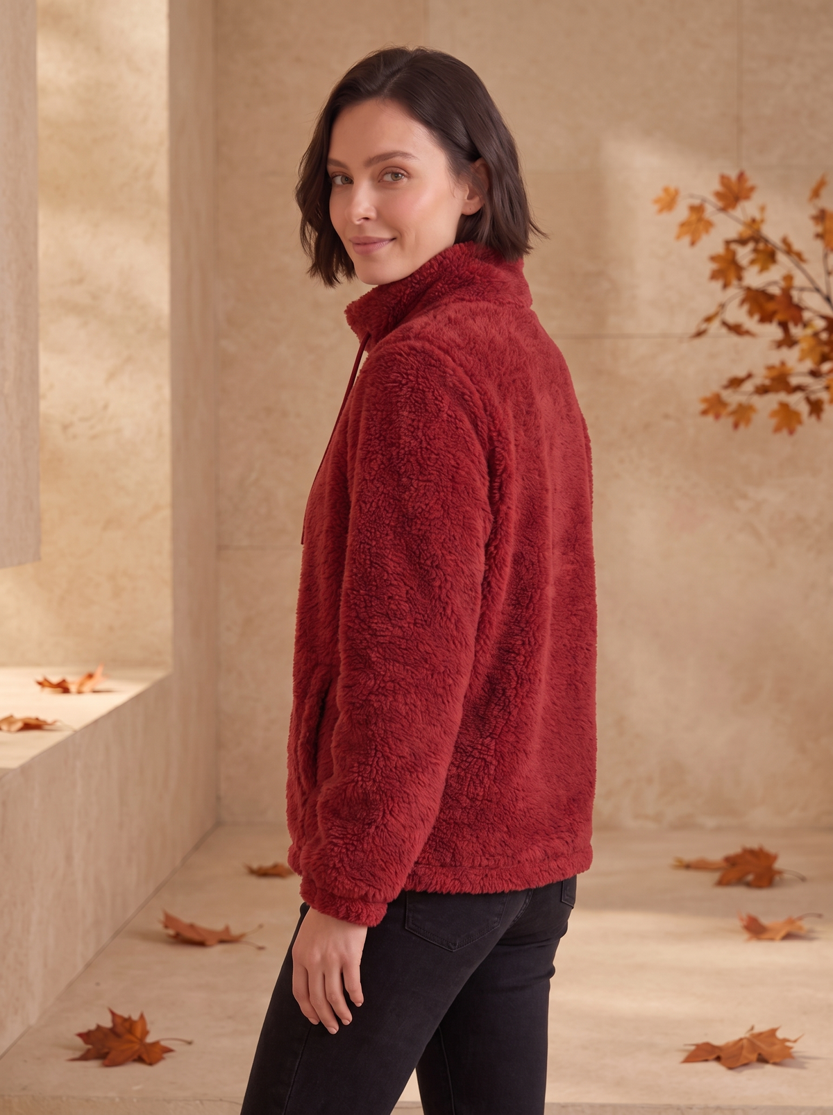 Fleece Zip Up Jacket Women