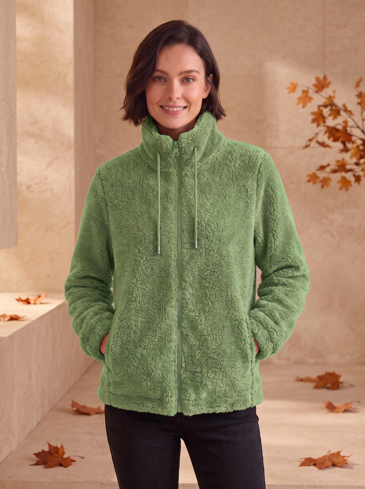 Fleece Zip Up Jacket Women