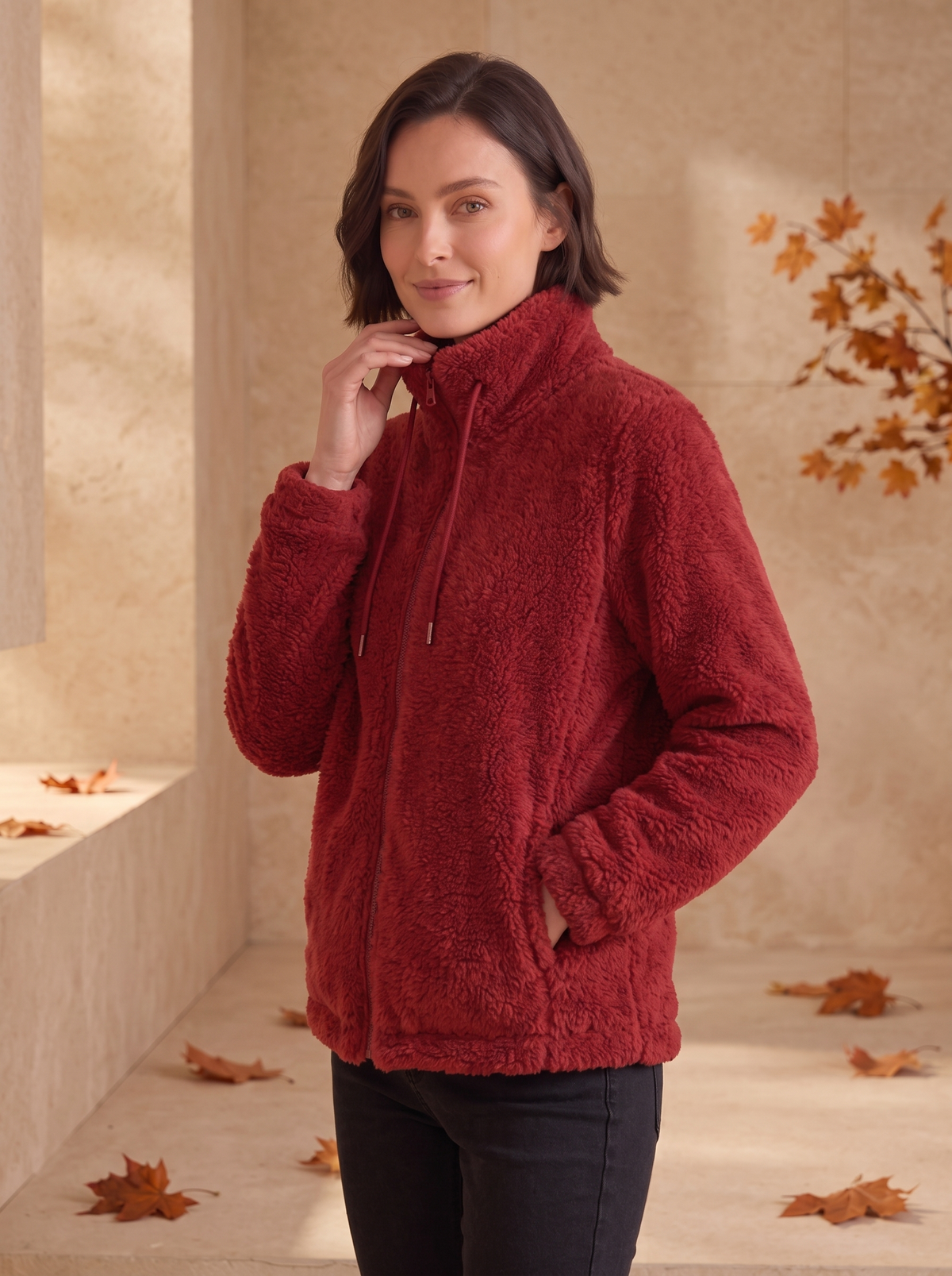 Fleece Zip Up Jacket Women