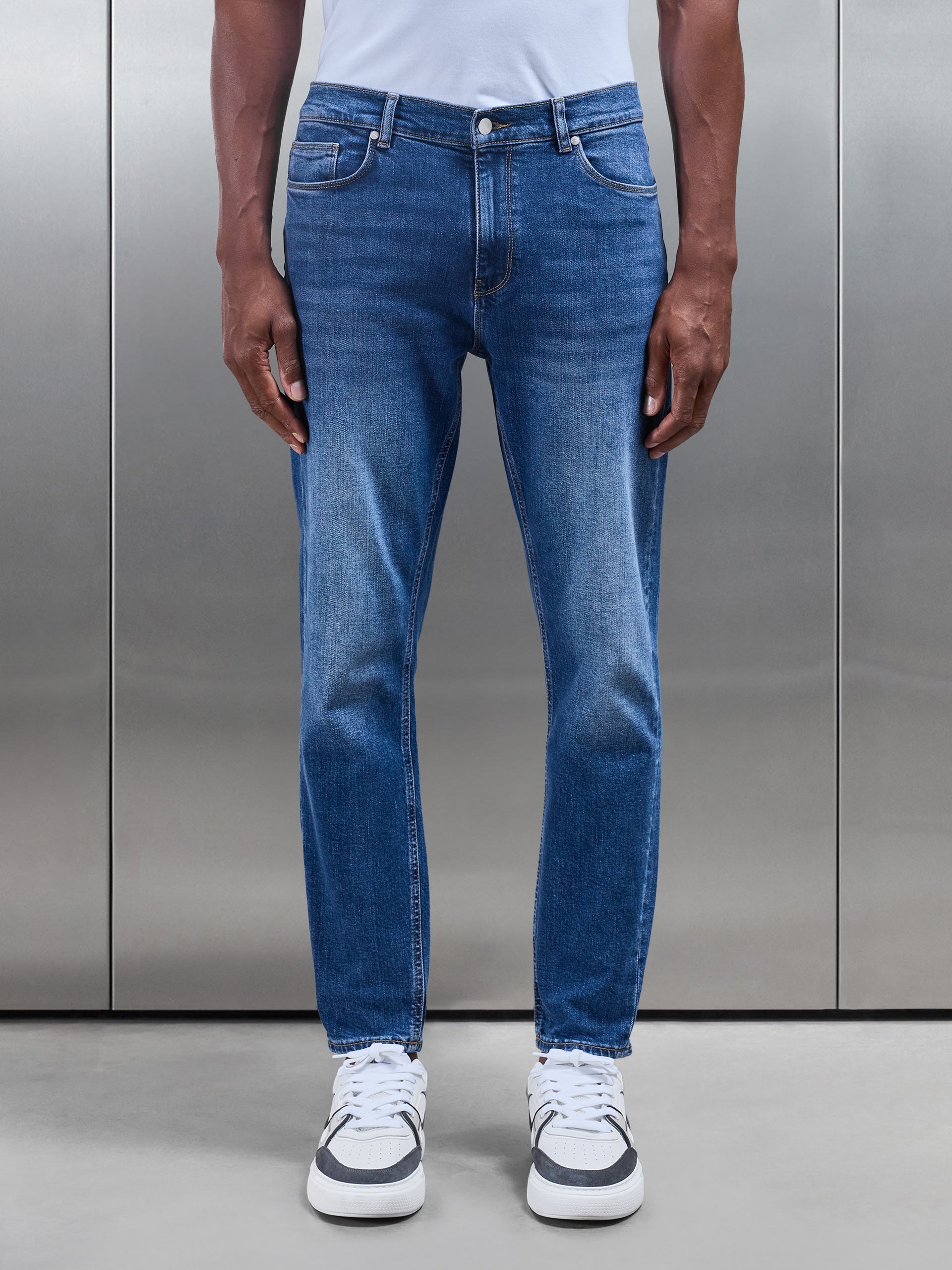 Jean Slim Bleu Mi-Bleu Homme