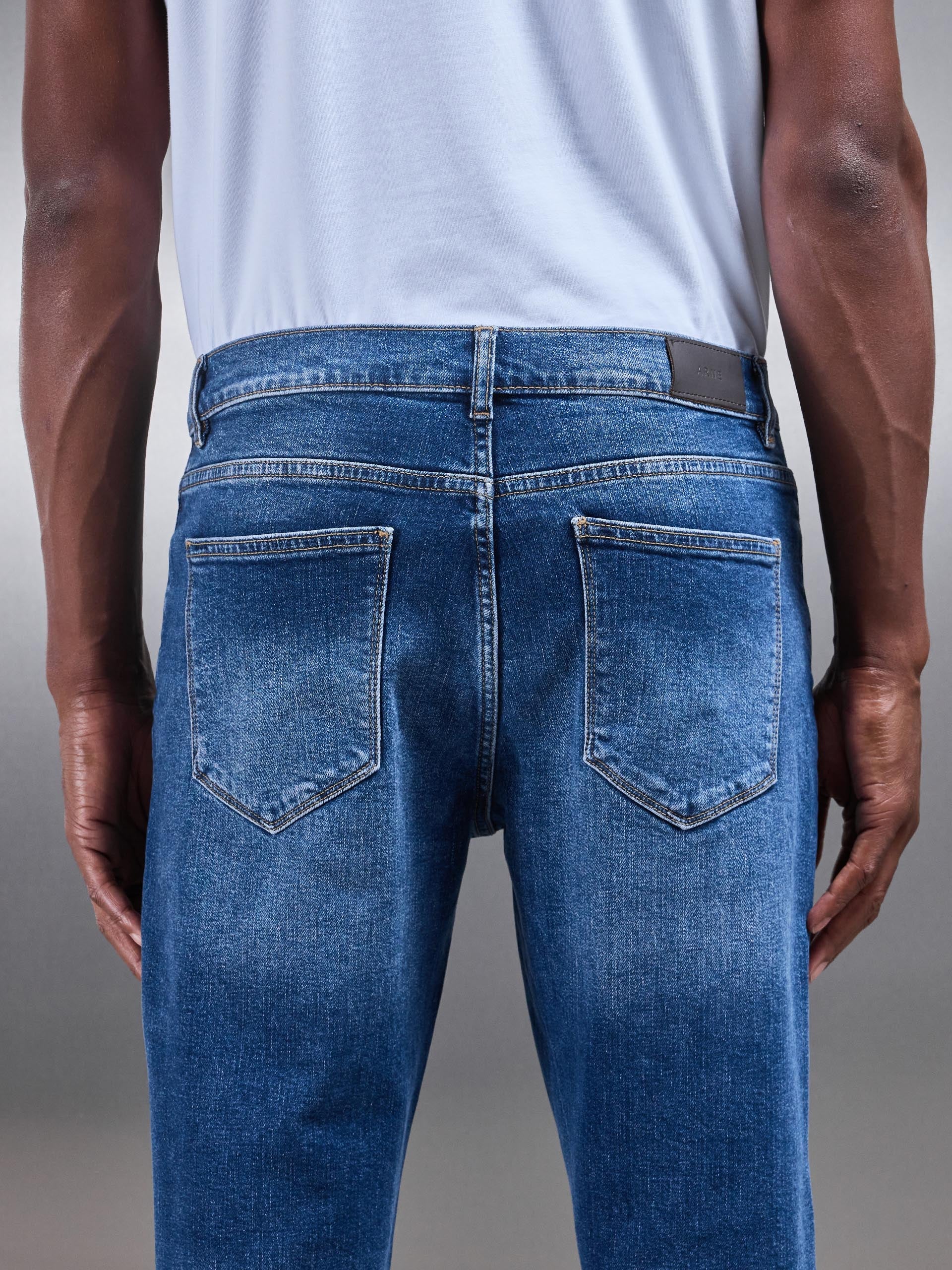 Jean Slim Bleu Mi-Bleu Homme
