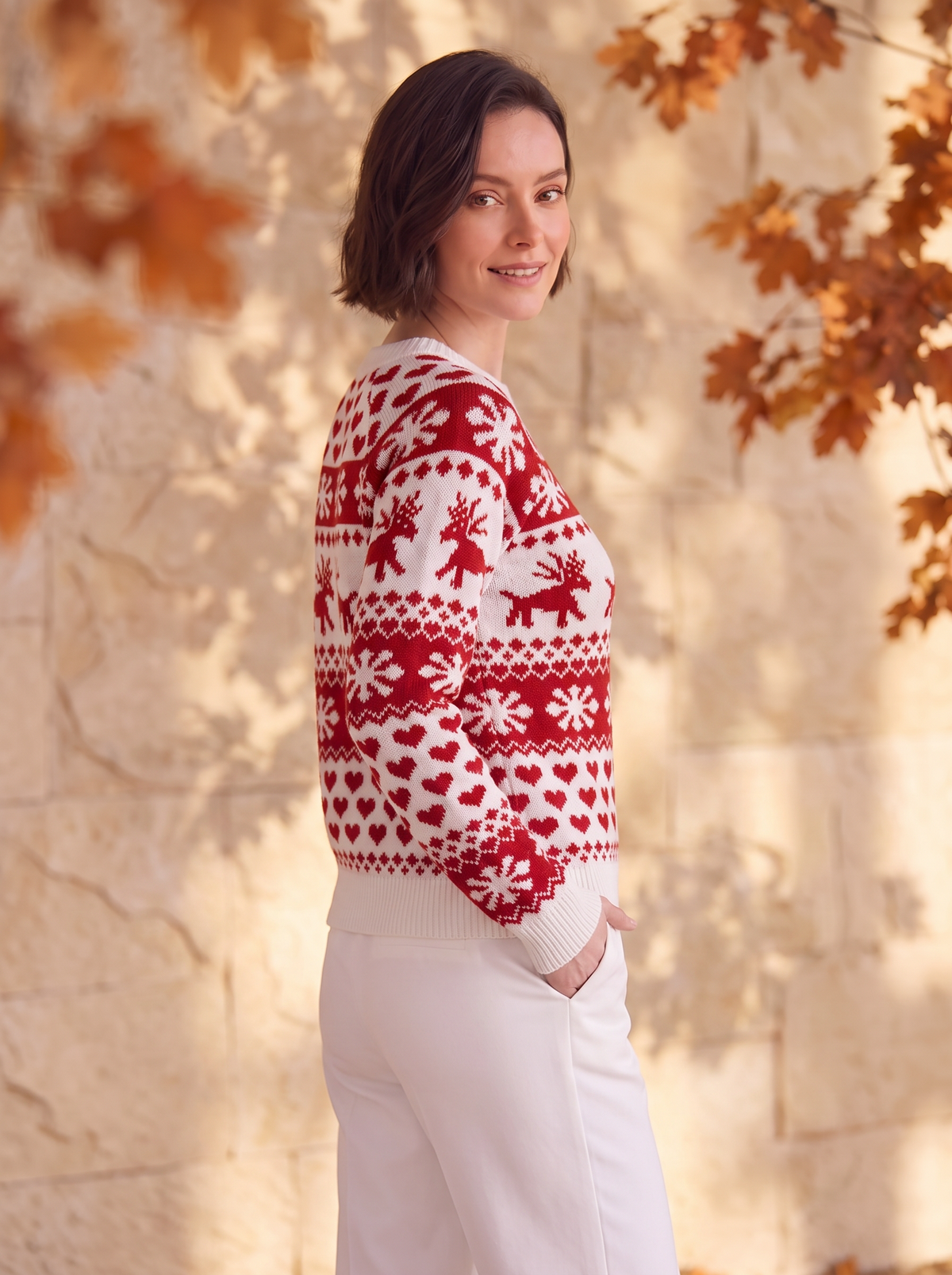 Knitted Festive Jumper Women