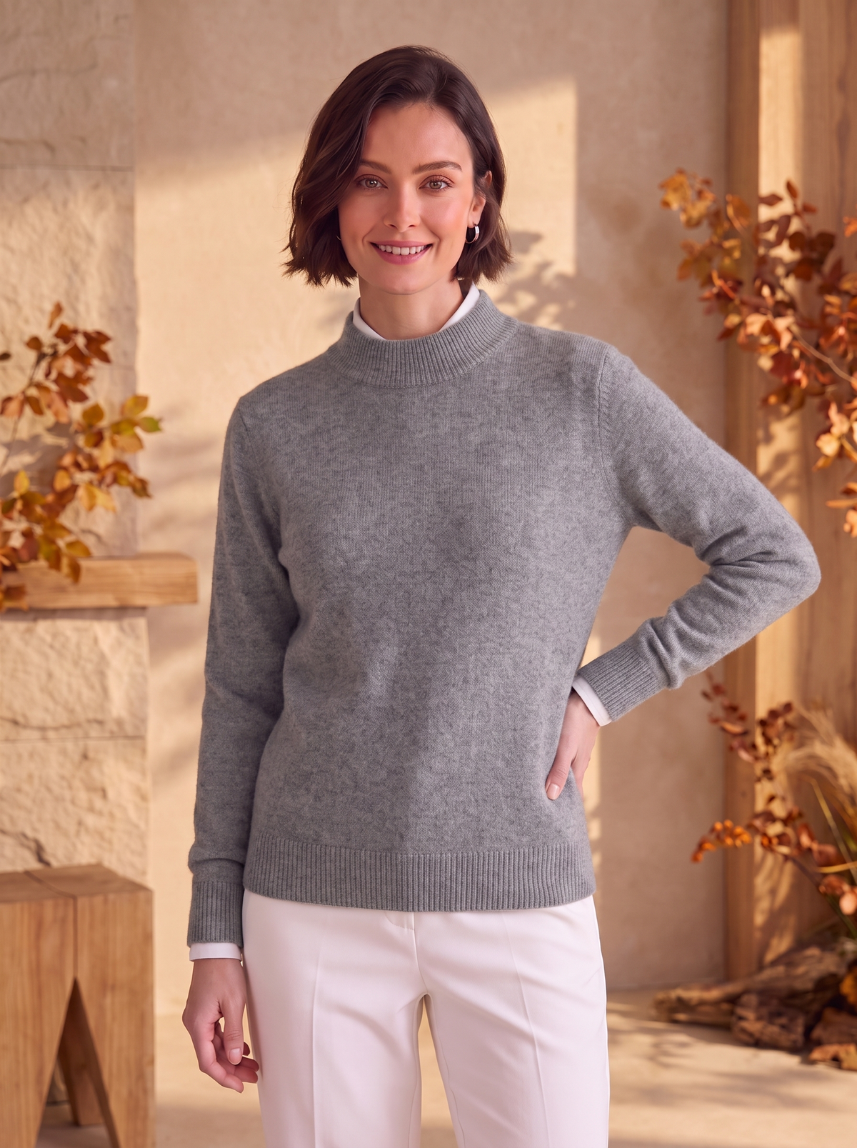 Women's cosy knit sweater for fall