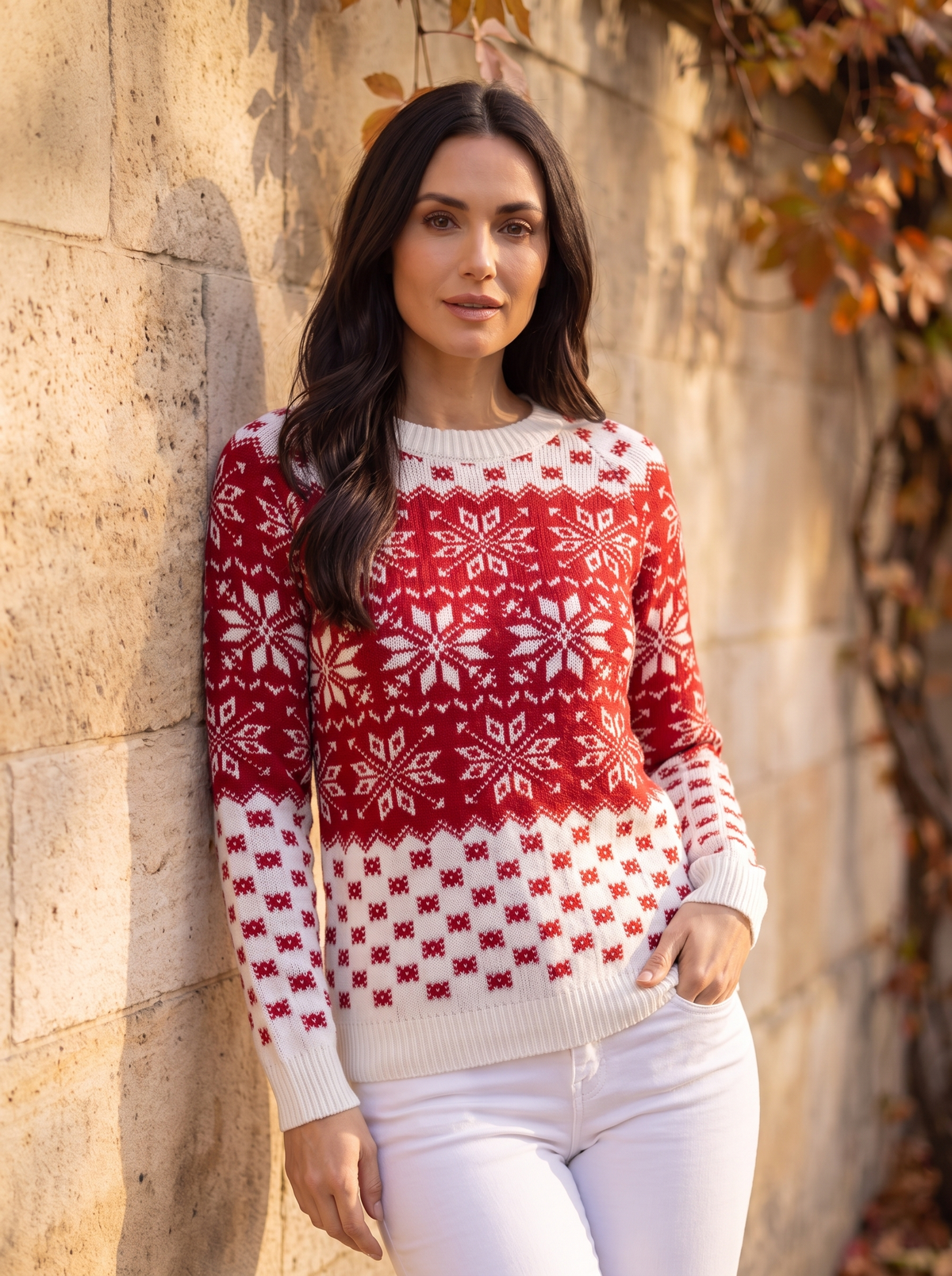 Women's Fair Isle knit jumper for fall