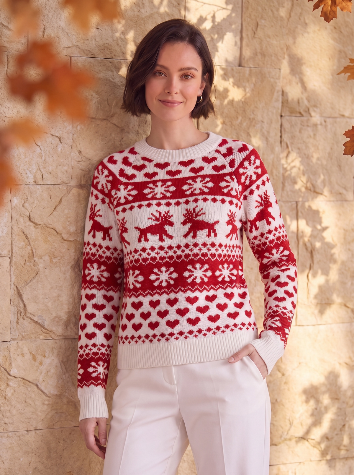 Knitted Festive Jumper Women