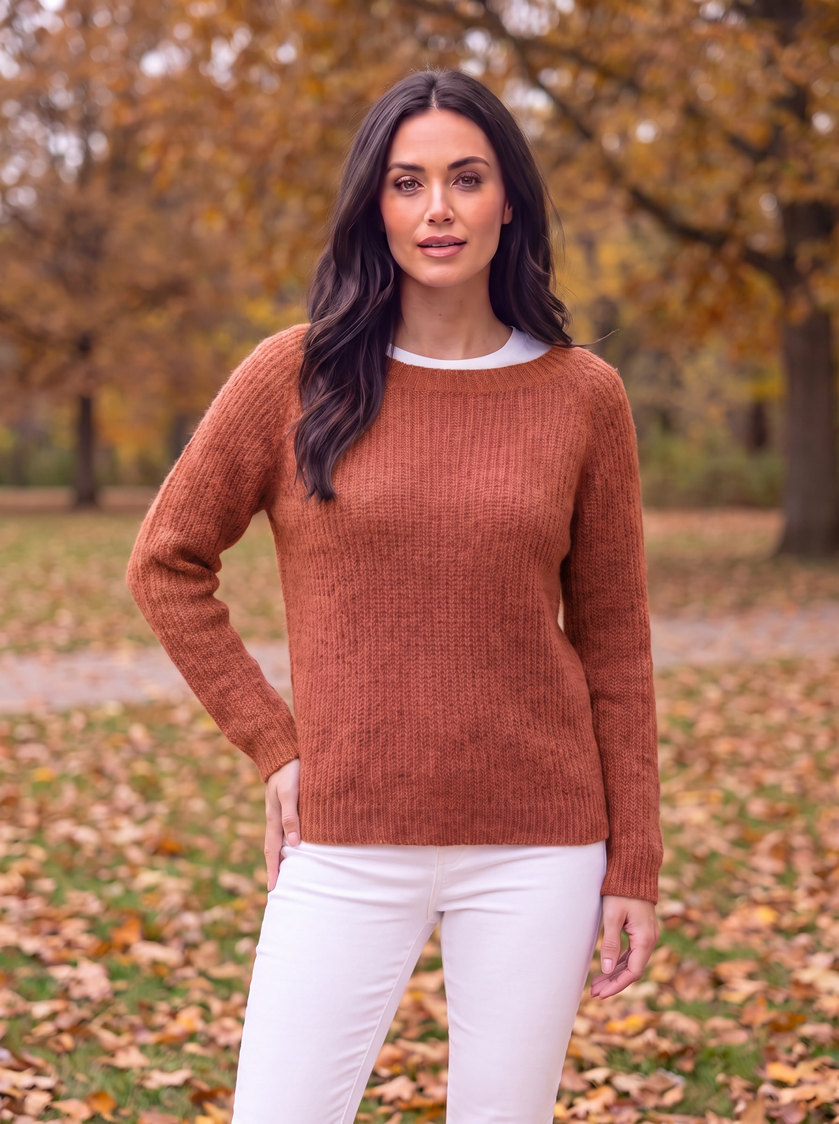 Women's versatile knit jumper for layering
