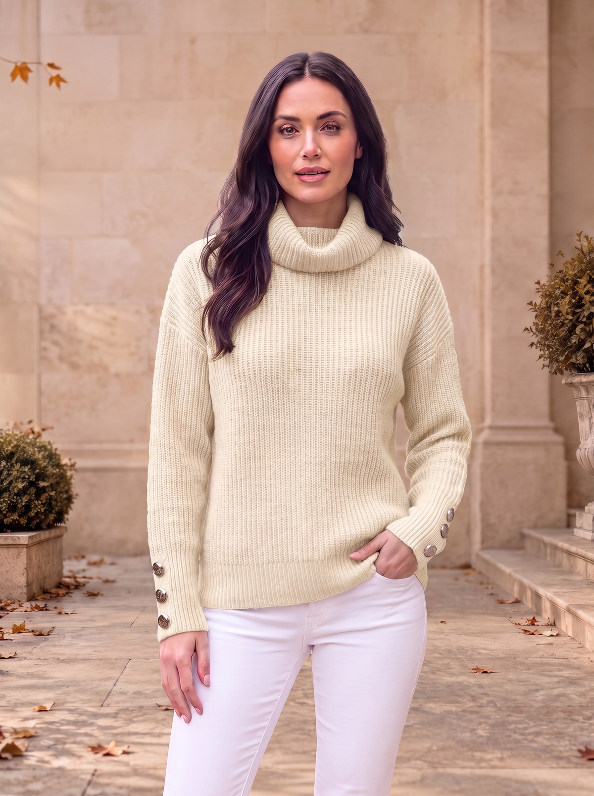 Knitted Turtleneck Jumper Women