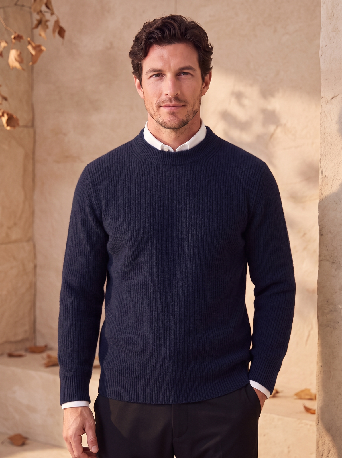 Women's classic knitted jumper for layering