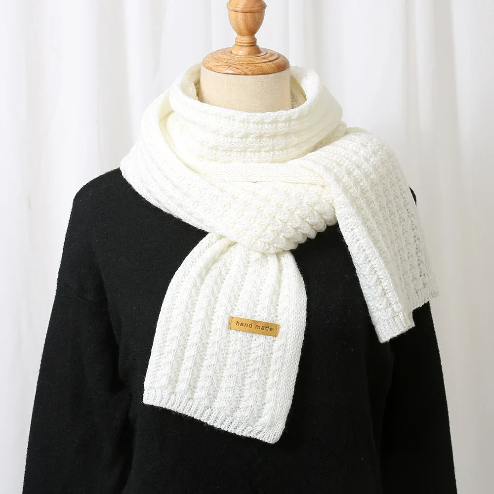 Ribbed knit scarf draped styling casual fit women