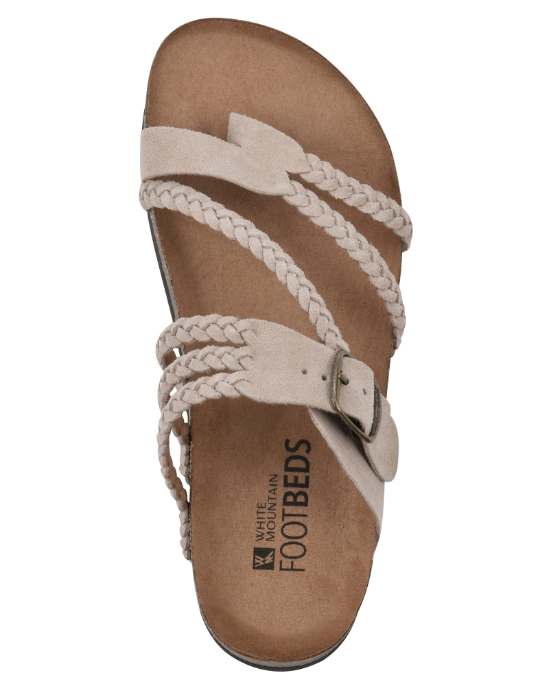 Women's casual summer sandals with a textured outsole and braided strap design