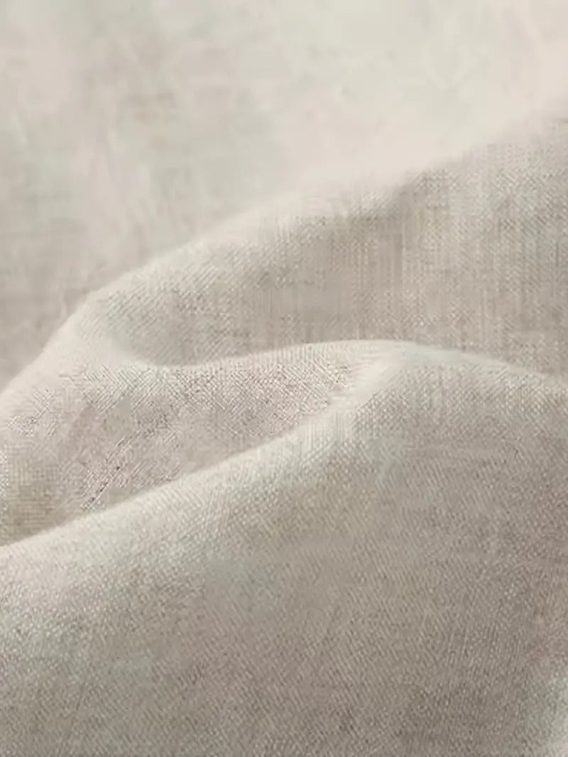 Wide leg cotton trousers for warm-weather wear