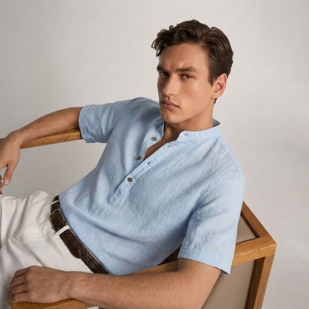 Men's linen shirt with a relaxed fit
