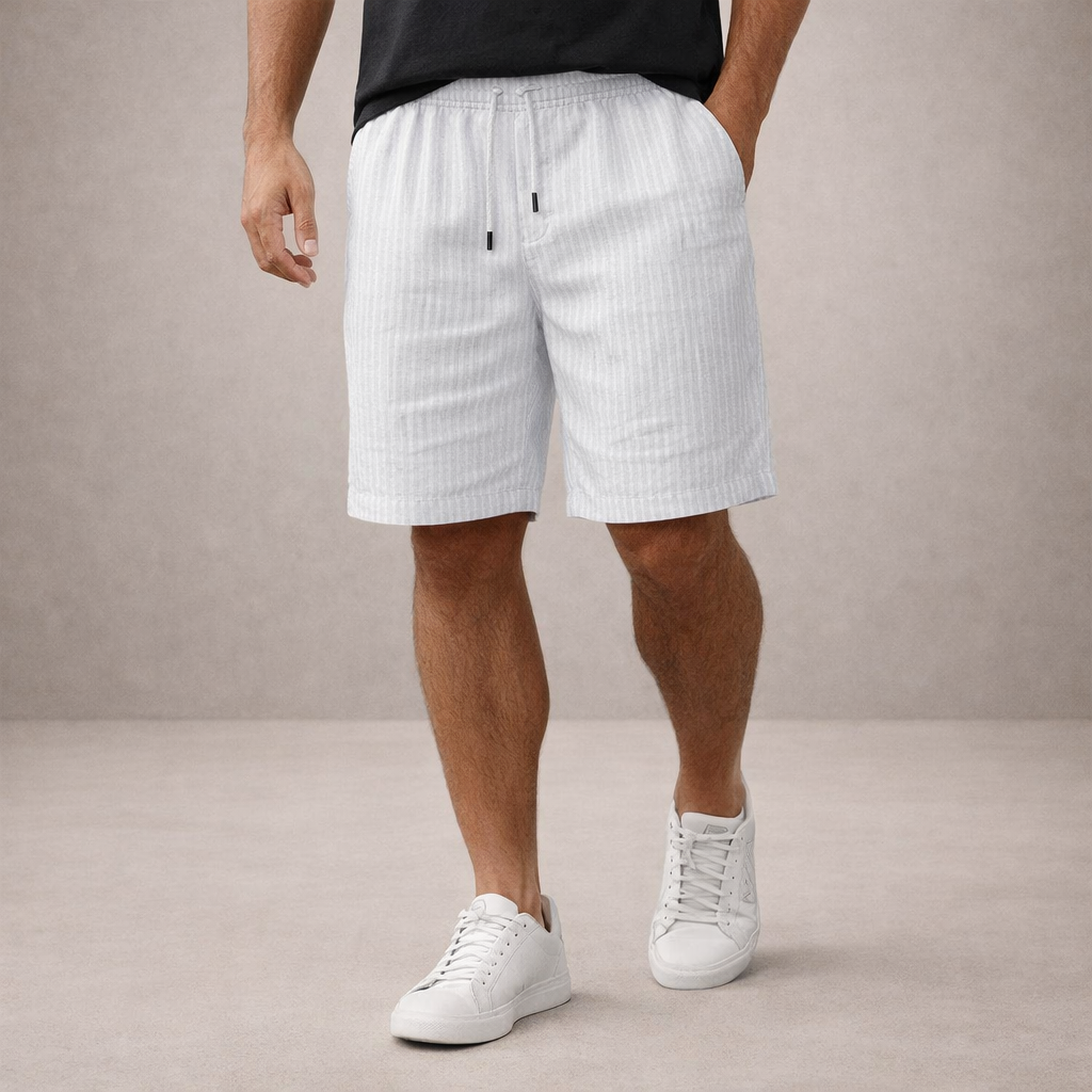 Linen regular fit shorts for everyday wear