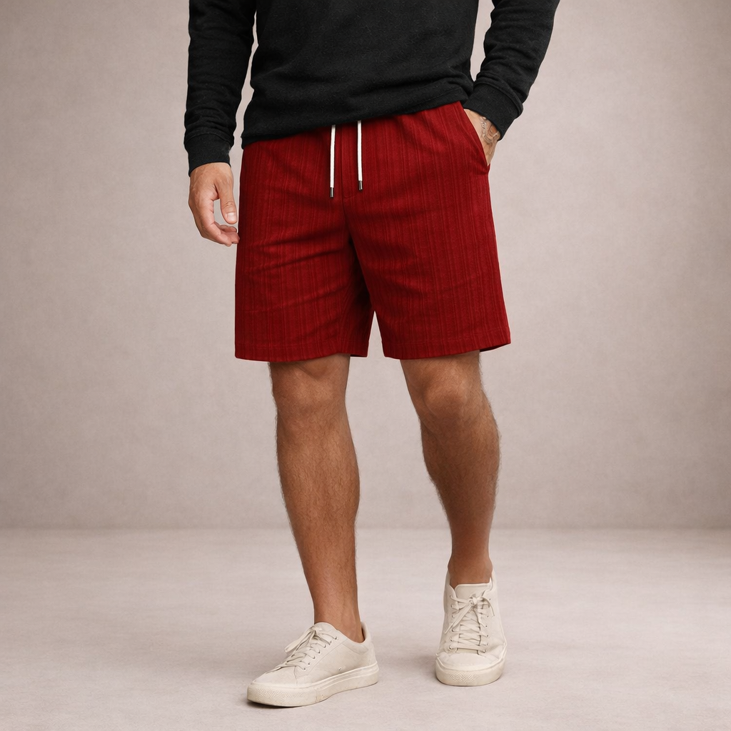 Regular fit linen shorts with a clean finish