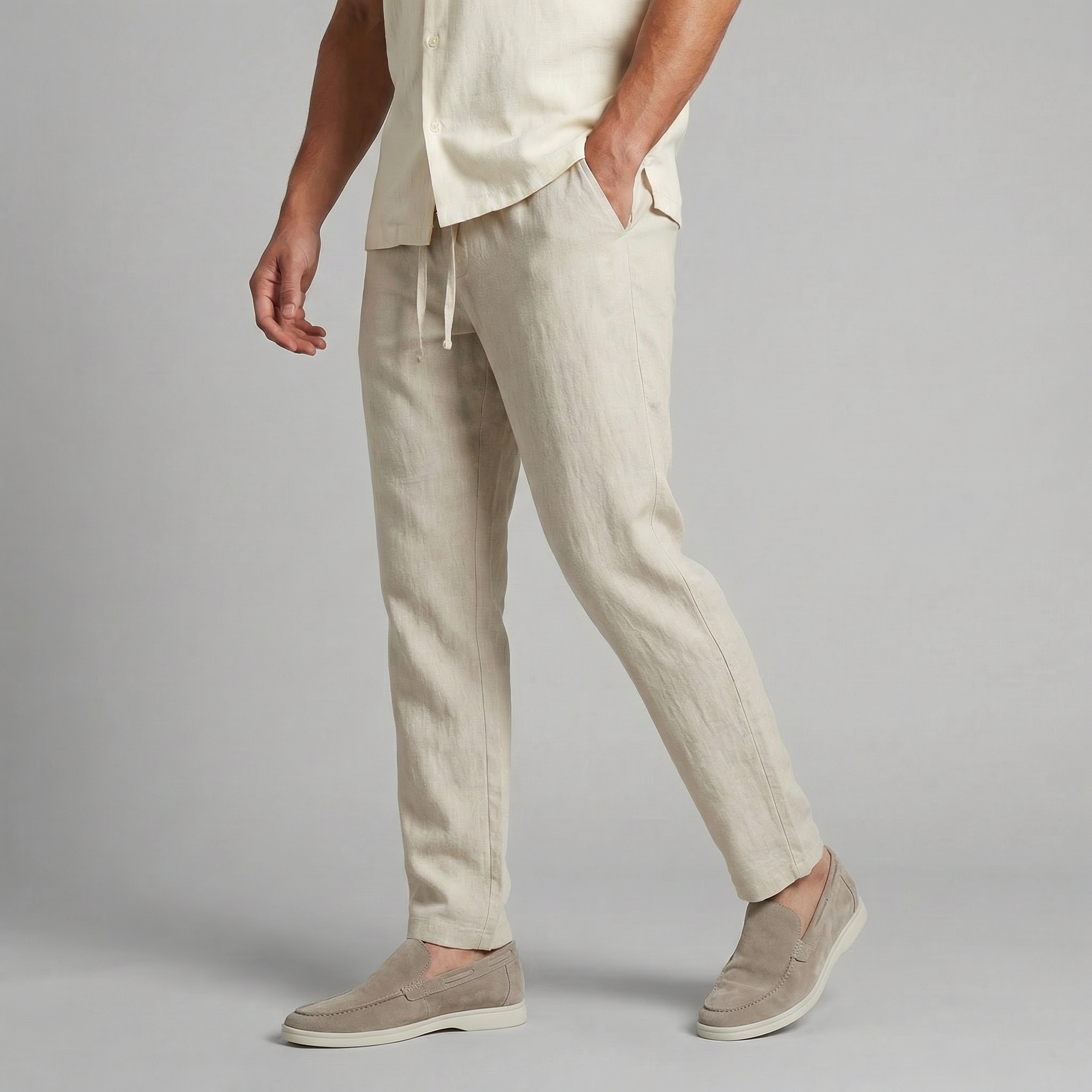 Relaxed fit linen trousers for everyday wear