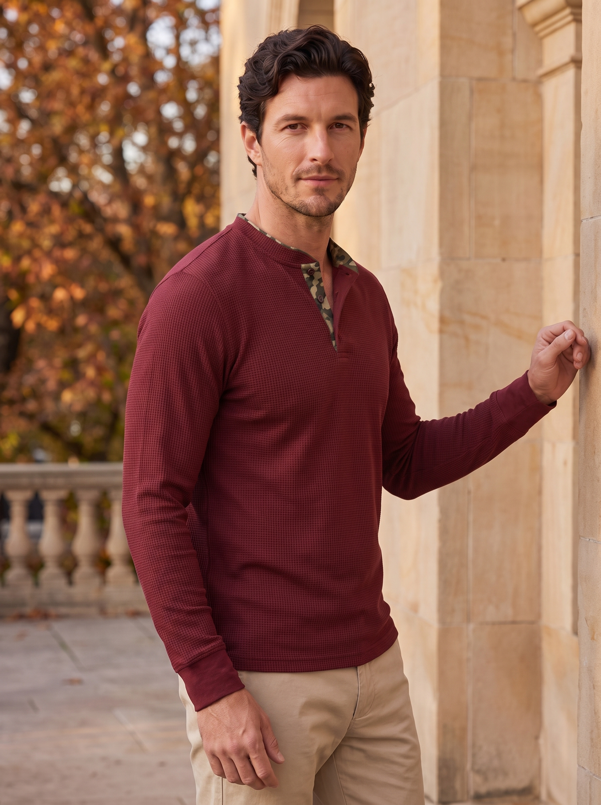 Men's long sleeve ribbed jumper