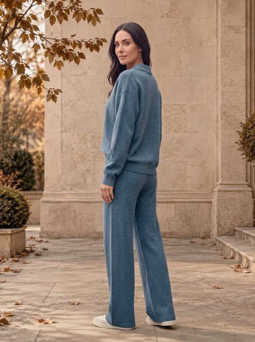 Women's casual knit lounge set for autumn