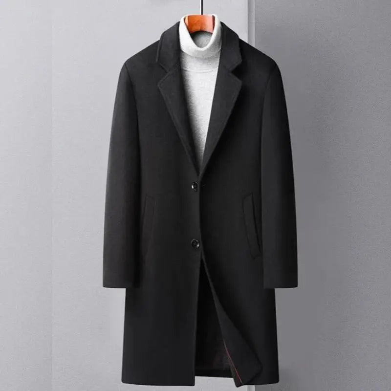 Manteau Long à Simple Boutonnage Homme