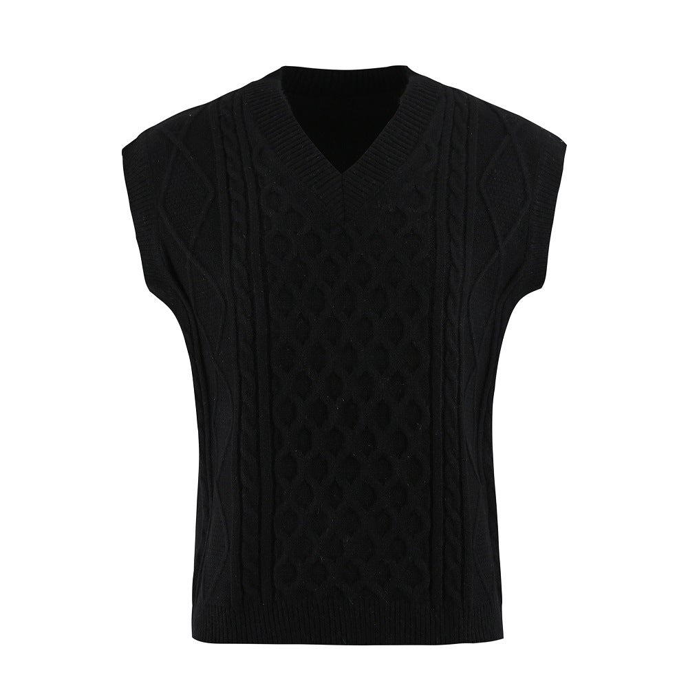 Knitted Cable Vest Women
