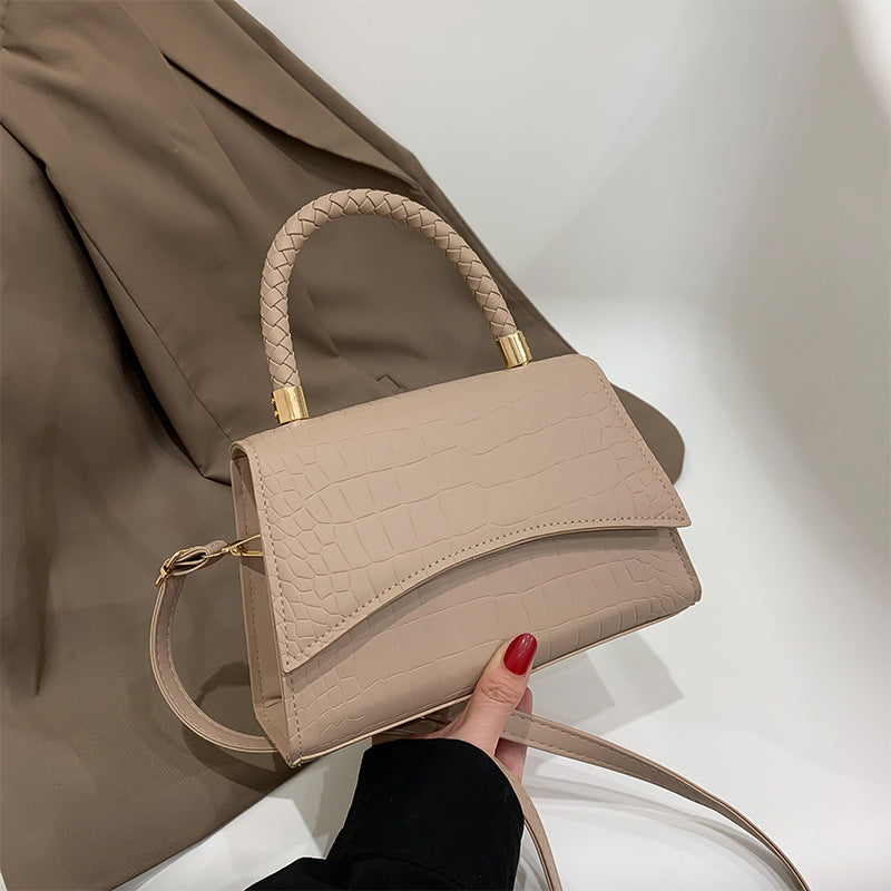 Sac Structuré à Poignée et Finition Croco Femme