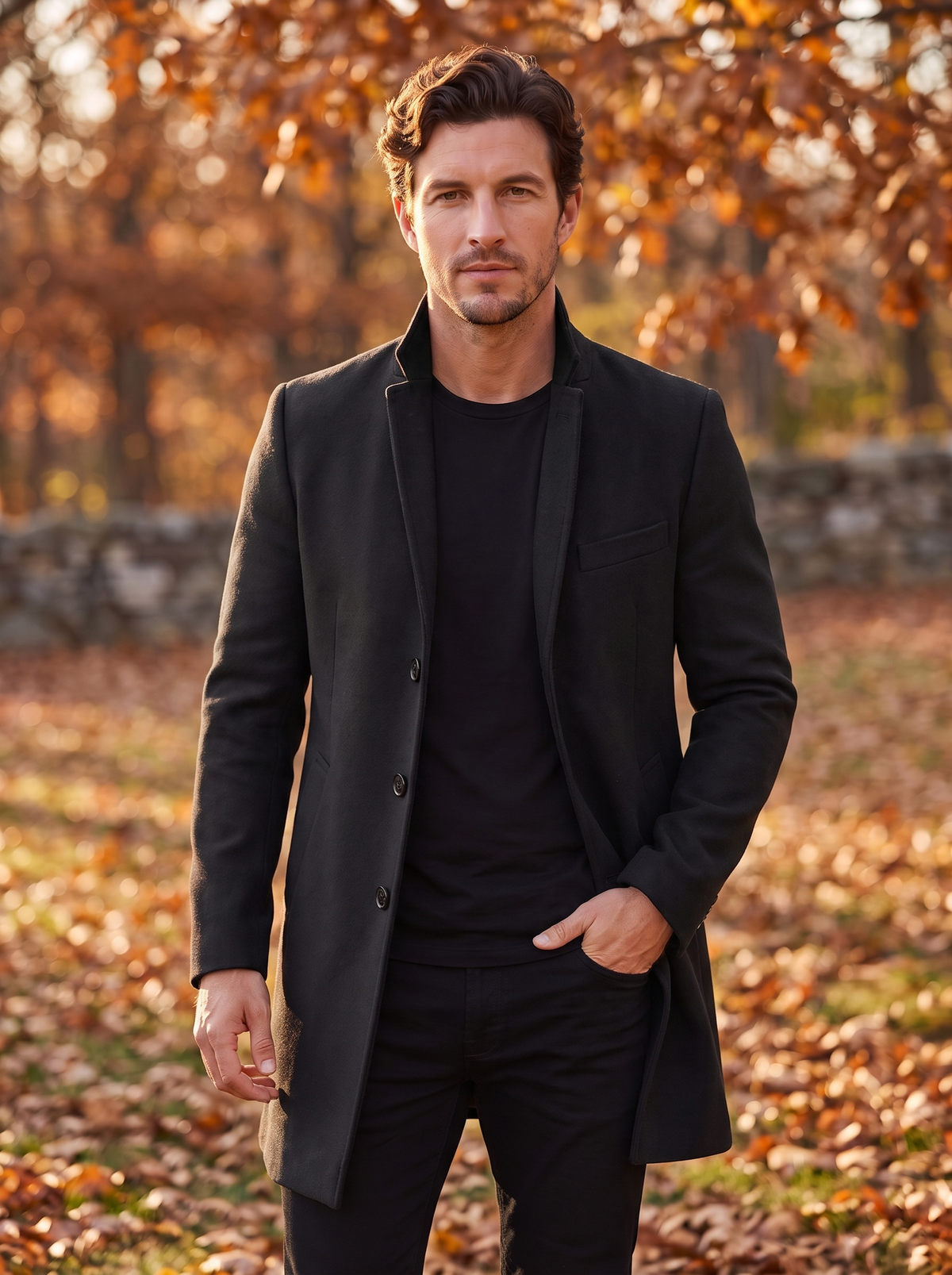 Men's single breasted blazer coat