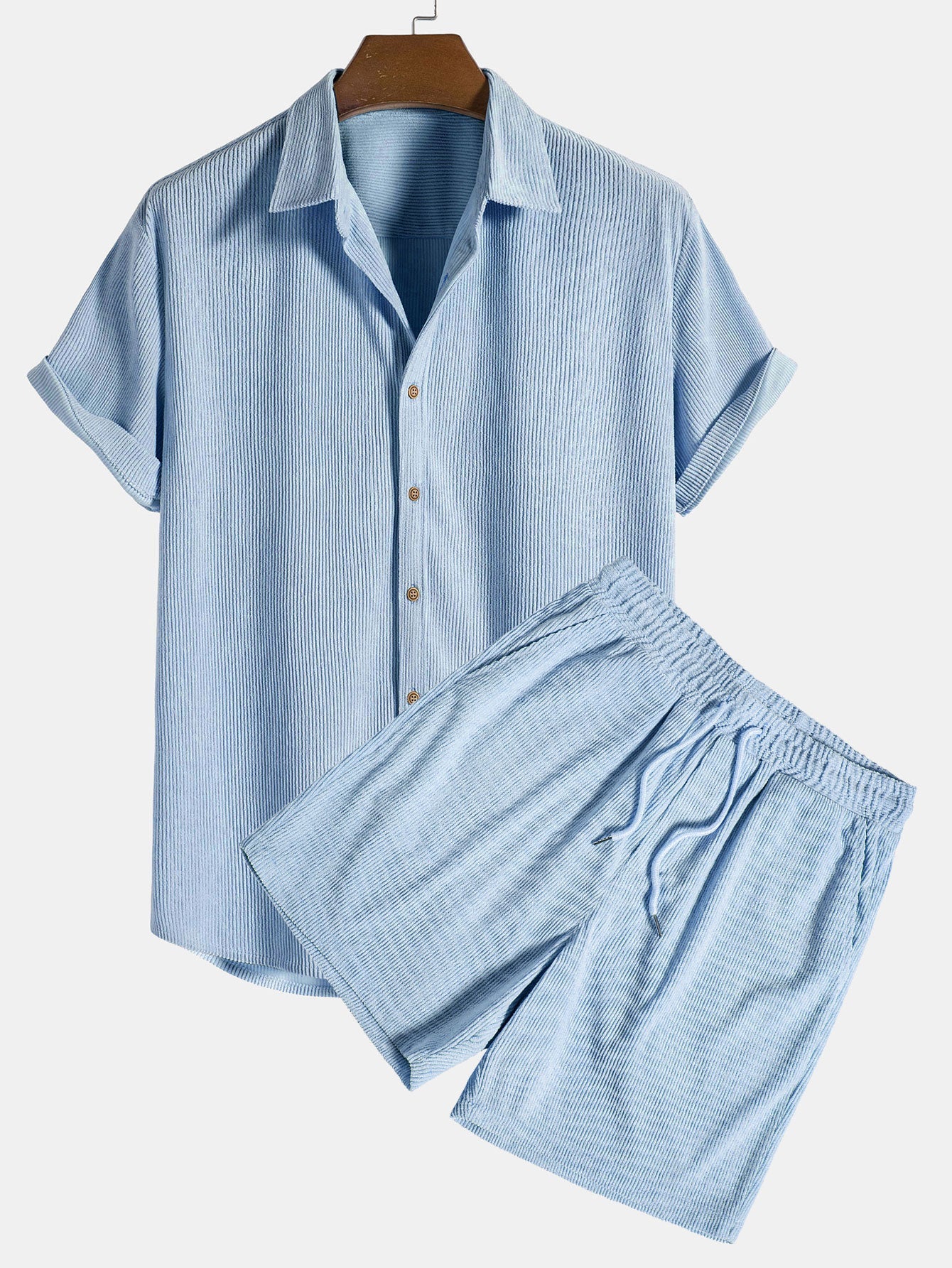 Lightweight shirt and trousers for warm-weather styling