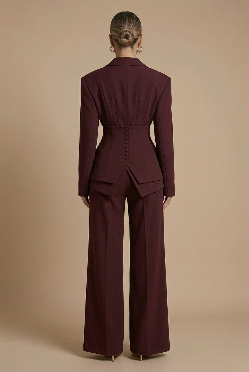 Polyester Suit Fitted Style Women 1