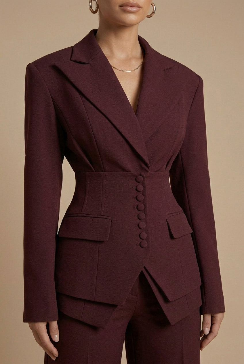Polyester Suit Fitted Style Women 3