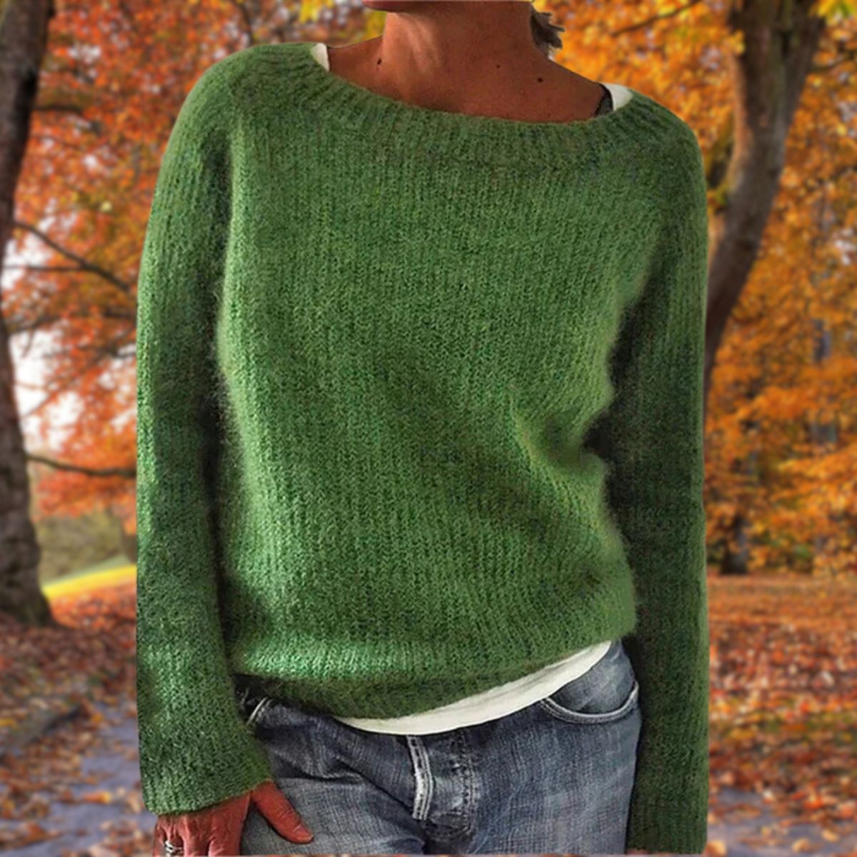 Pull à Col Rond en Maille Coupe Slim Femme