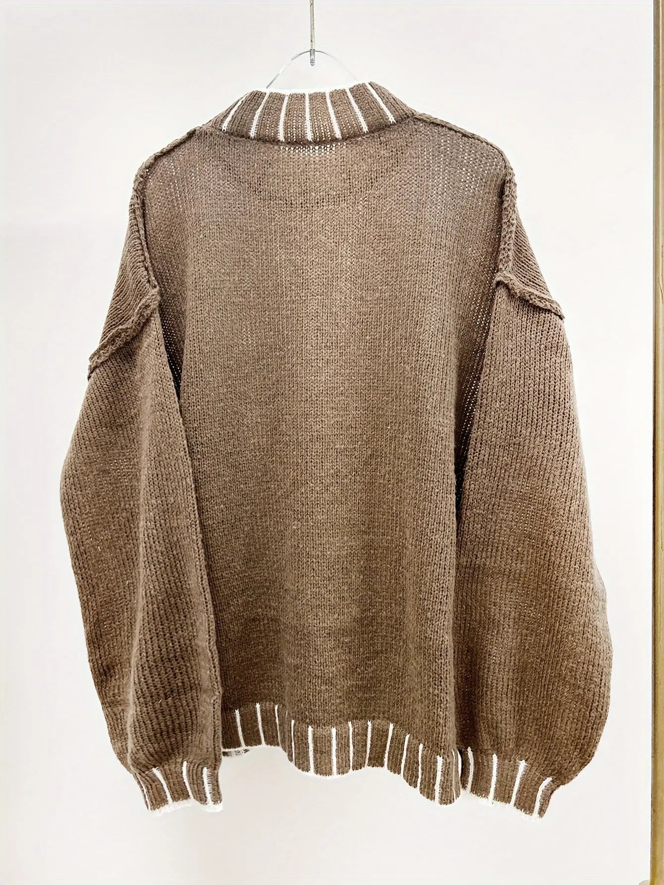 Pull à Col Roulé Oversize Femme