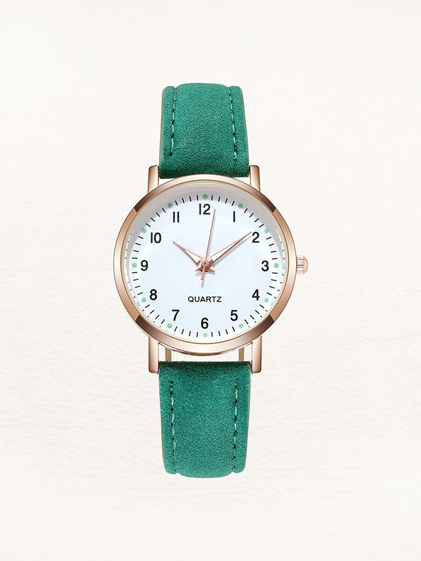Women's quartz wrist watch showcasing the complete design