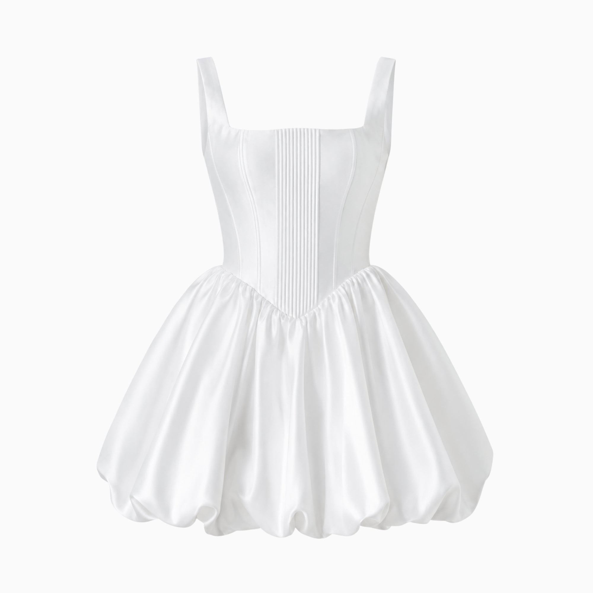 Mini dress with a voluminous bubble skirt