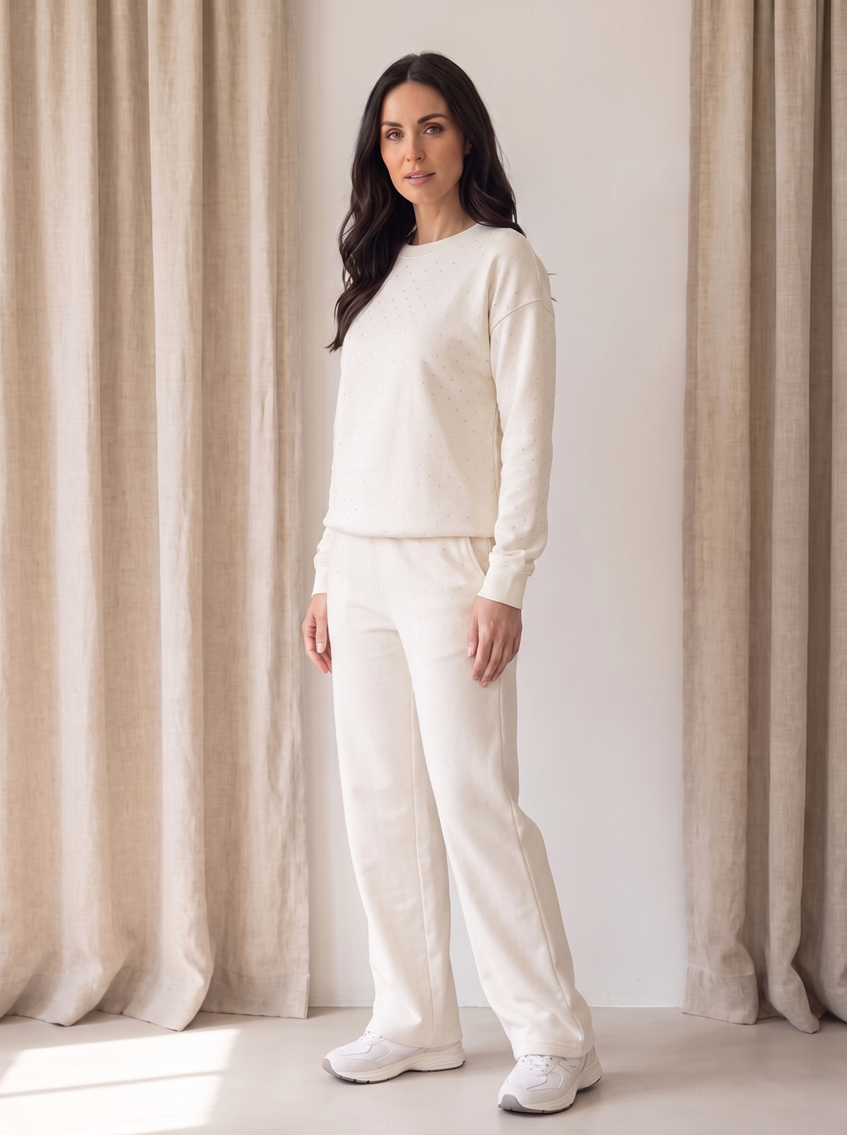 Cotton relaxed fit lounge set women