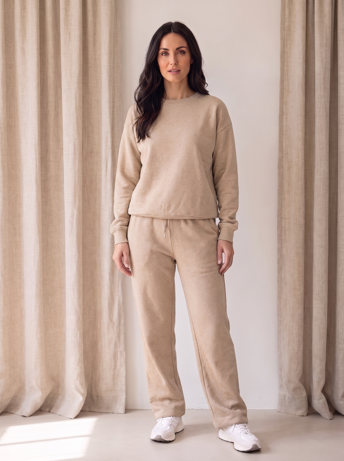 Cotton Loungewear Set Relaxed Fit Women