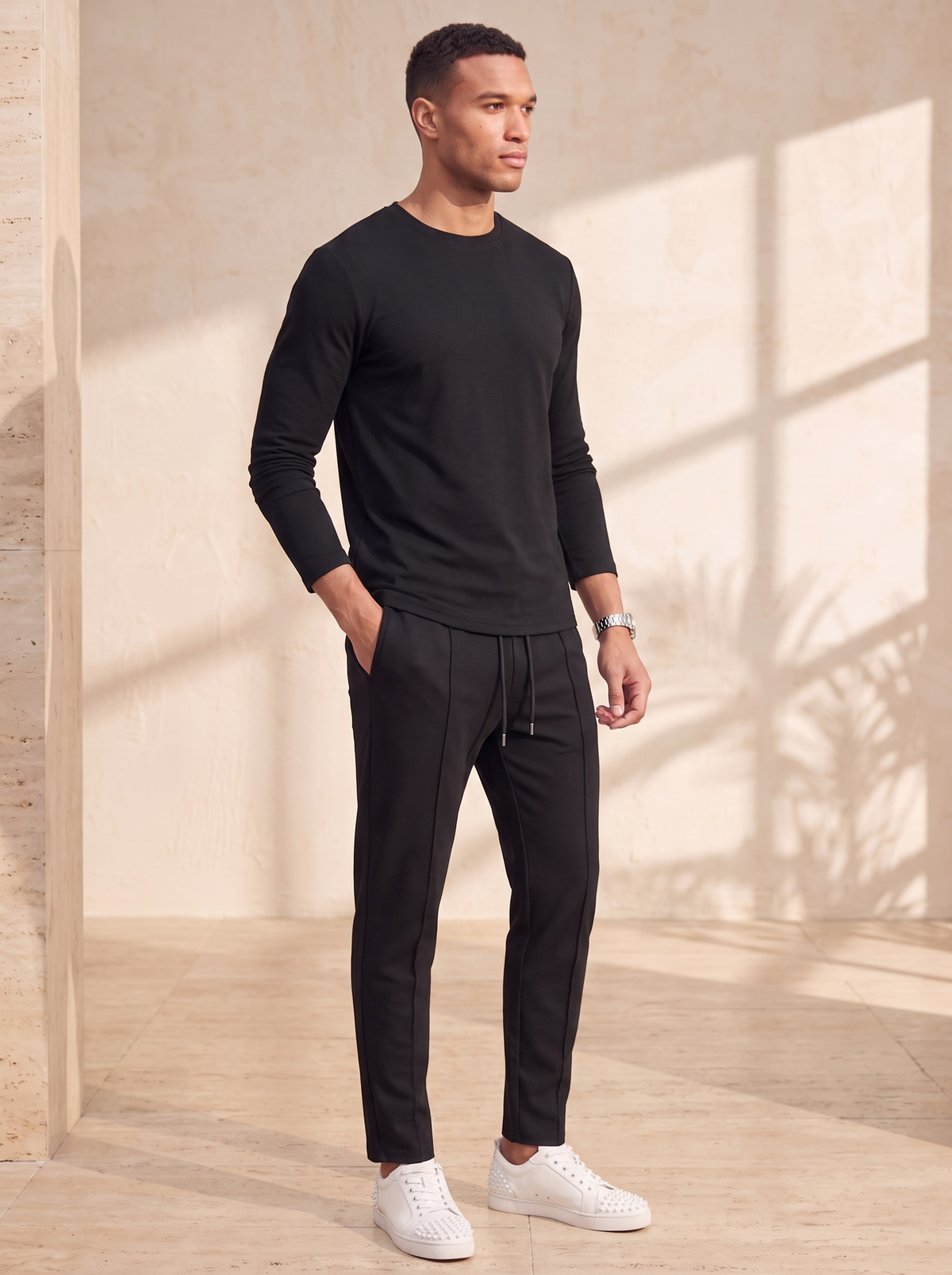 Men's regular fit cotton jogger set