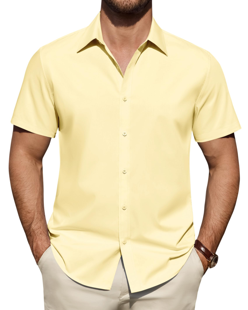 Everyday business shirt with short sleeves and regular fit