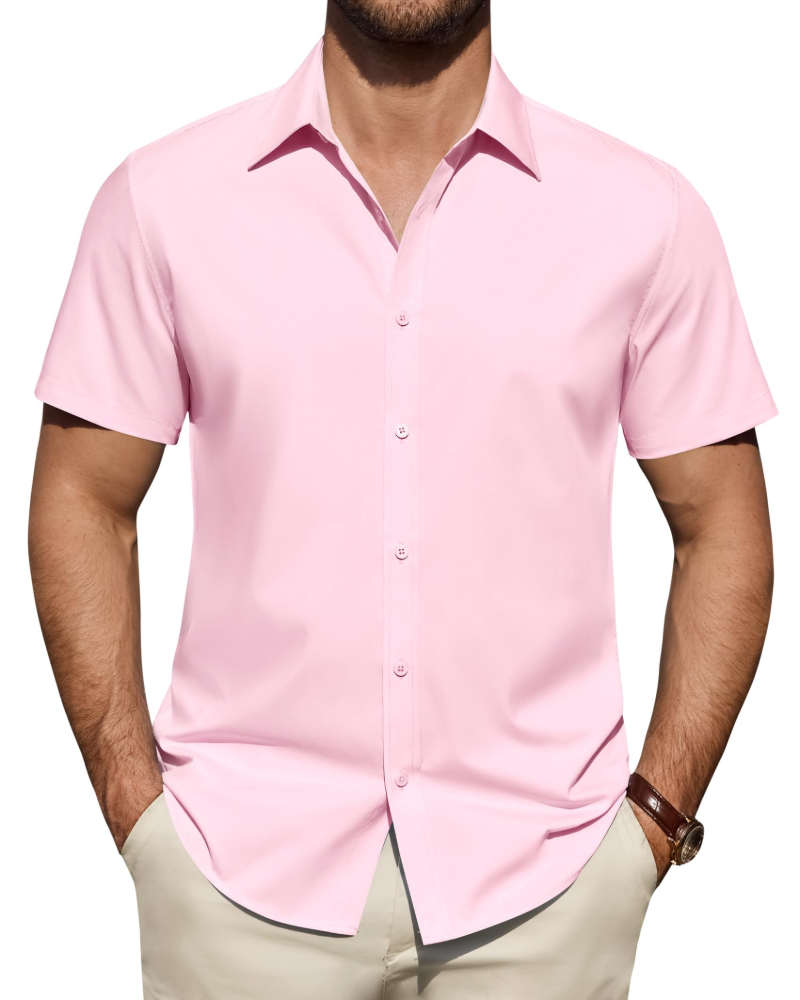 Plain button-up shirt for professional and everyday outfits