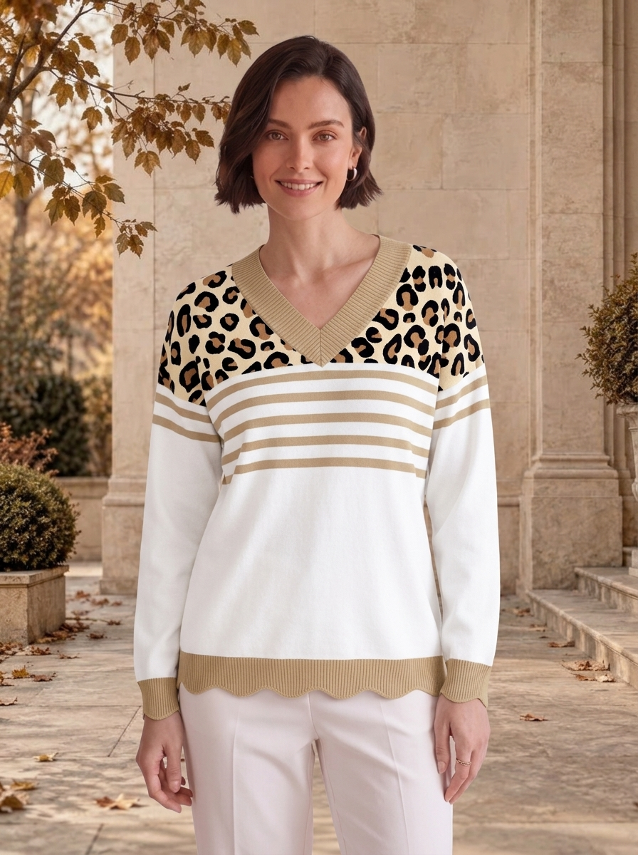 Women's acrylic knit jumper for autumn