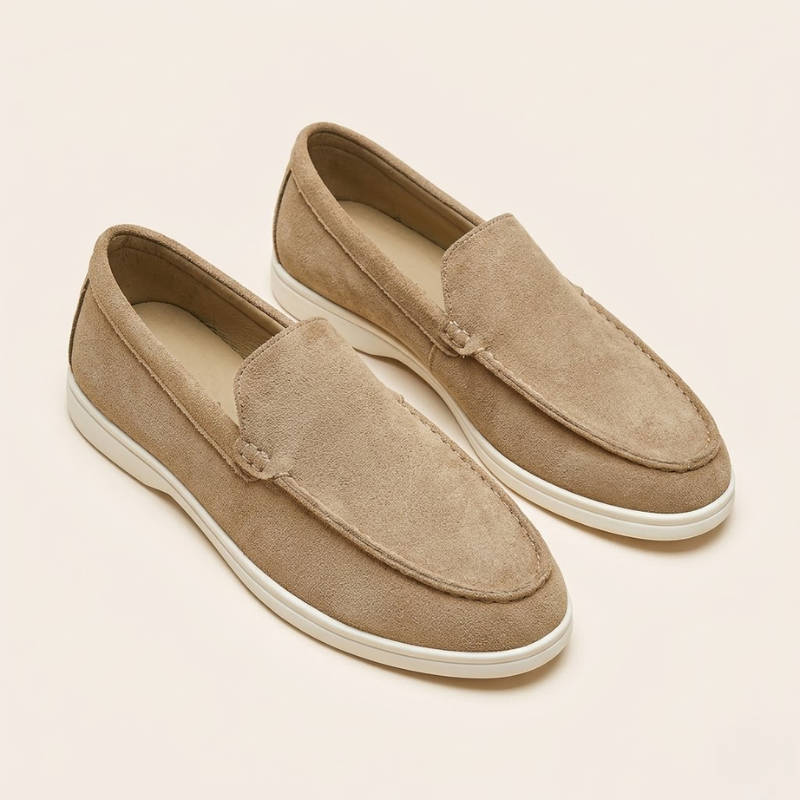 Men's suede slip on loafers for smart casual wear